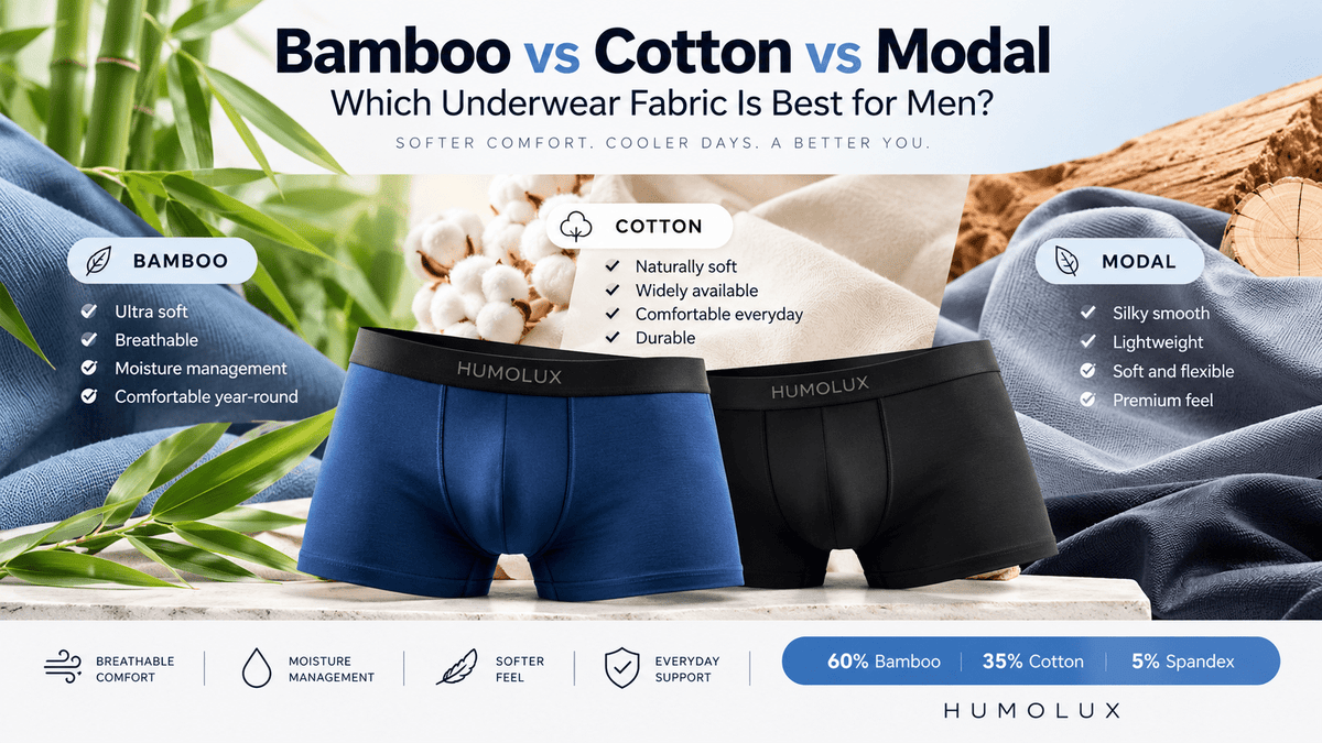 Bamboo vs Cotton vs Modal Underwear for Men - Humolux