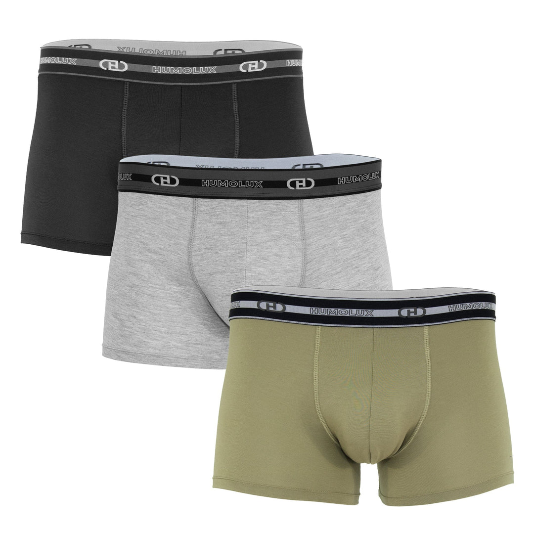 “Men’s bamboo cotton trunks 3-pack combo with breathable stretch fit”
