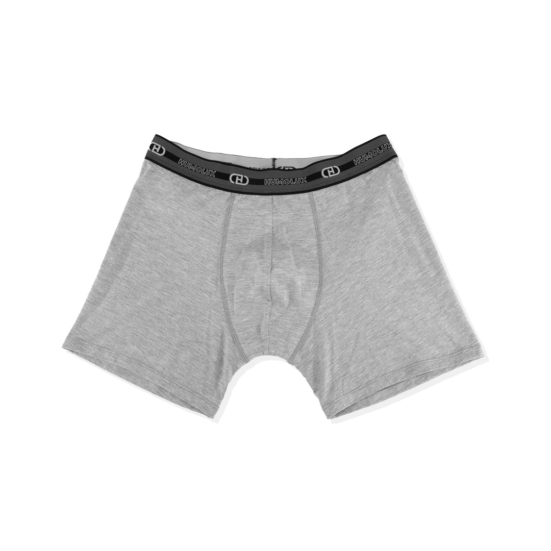 Men's Comfort Grey Trunk: Superior Comfort Boxer Briefs - Humolux