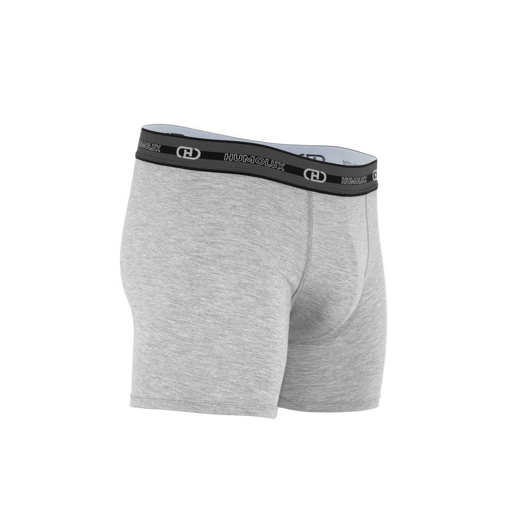 Men's Comfort Grey Trunk: Superior Comfort Boxer Briefs - Humolux